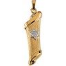 Two Tone Mezuzah Pendant 34 x 12mm Ref 839258