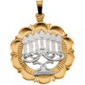 Two Tone Menorah Pendant 23 x 21mm Ref 914708