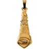 Two Tone Mezuzah Pendant 26 x 10mm Ref 926904