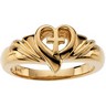 Heart and Cross Ring 10.5 Width; 3.74 DWT 6 Ref 355505