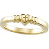 Gold Sacred Heart Ring for Ladies 5.25 Width Ref 590535