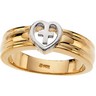 Religious Heart Rings