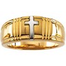 Wedding Ring for Ladies 8.0 Width; 4.28 DWT 8*; Two Tone Ref 381685