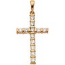 Cross Pendant with Diamond 24.5 x 15.5mm .75 CTW Ref 590264