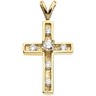 Cross Pendant with Diamond 21 x 14mm .32 CTW Ref 701288