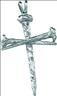 Nail Design Cross Pendant | 34 x 24 mm | SKU: R8293